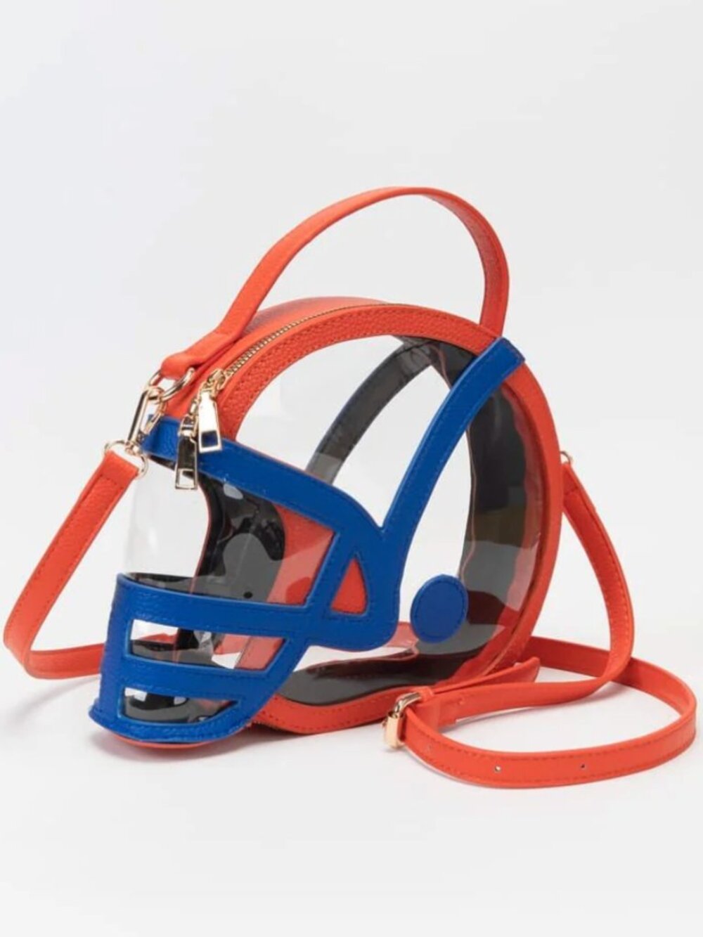 NWT Orange Royal Blue Clear Gameday Football Helmet Satchel/Crossbody Bag
